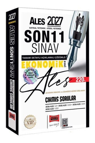 Yargı Yayınları 2027 ALES Sayısal-Sözel Yetenek Son 11 Sınav Çıkmış Sorular 2 Ağustos Sınav Soruları Dahil (Ekonomik Seri)