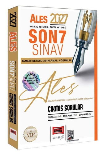 Yargı Yayınları 2027 ALES Sayısal-Sözel Yetenek Son 7 Sınav Tamamı Çözümlü Çıkmış Sorular 2 Ağustos Sınav Soruları Dahil