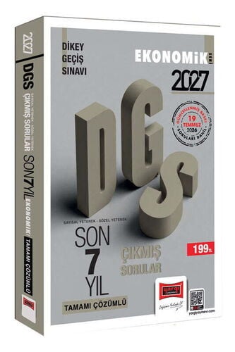 Yargı Yayınları 2027 DGS Sayısal-Sözel Yetenek Tamamı Çözümlü Son 7 Yıl Çıkmış Sorular Ekonomik Seri
