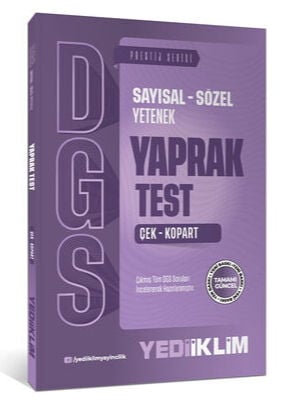 Yediiklim Yayınları 2027 DGS Sayısal - Sözel Yetenek Çek Kopart Yaprak Test