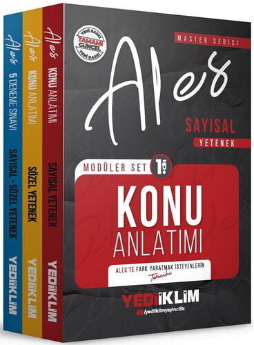 Yediiklim Yayınları 2027 Master Serisi ALES Sayısal-Sözel Yetenek Konu Modüler Set+5 Deneme (3 Kitap)