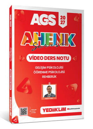 Yediiklim 2027 AGS Ahenk Serisi Gelişim Psikolojisi , Öğrenme Psikolojisi  ve  Rehberlik Video Ders Notu