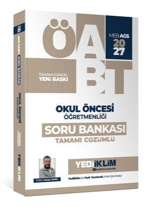 Yediiklim Yayınları 2027 MEB AGS ÖABT Okul Öncesi Öğretmenliği Tamamı Çözümlü Soru Bankası