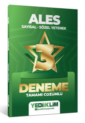 Yediiklim Yayınları 2027 ALES Sayısal Sözel Yetenek Tamamı Çözümlü 3 Yıldız Deneme
