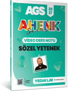 Yediiklim Yayınları 2027 MEB AGS Ahenk Serisi Sözel Yetenek Video Ders Notları