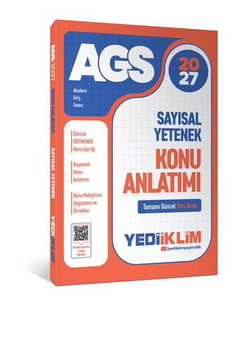 Yediiklim Yayınları 2027 MEB AGS Sayısal Yetenek Konu Anlatımı