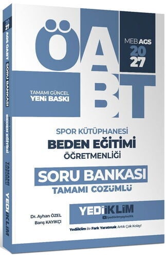 Yediiklim Yayınları 2027 MEB AGS ÖABT Spor Kütüphanesi Beden Eğitimi Öğretmenliği Tamamı Çözümlü Soru Bankası