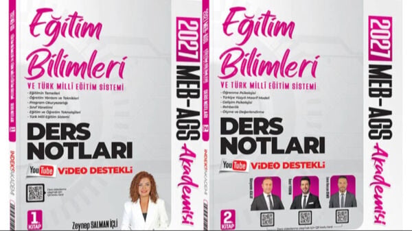 2027 MEB-AGS Akademisi Eğitim Bilimleri ve Türk Milli Eğitim Sistemi Video Ders Notları Seti
