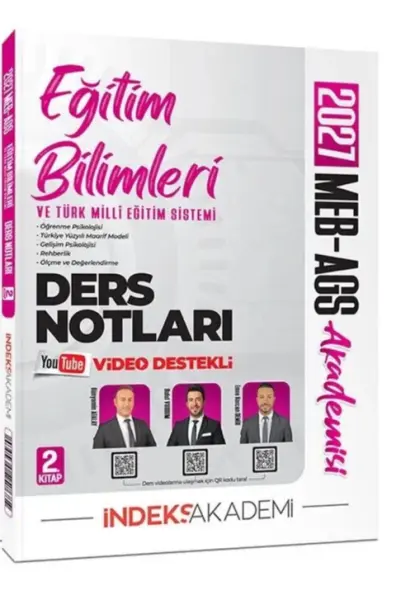 İndeks Akademi 2027 MEB-AGS Akademisi Eğitim Bilimleri ve Türk Milli Eğitim Sistemi Video Ders Notları Seti - Zeynep Salman İçli