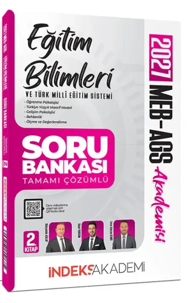 İndeks Akademi 2027 MEB-AGS Akademisi Eğitim Bilimleri ve Türk Milli Eğitim Sistemi Soru Bankası Seti Çözümlü - Zeynep Salman İçli İndeks Akademi Yayıncılık