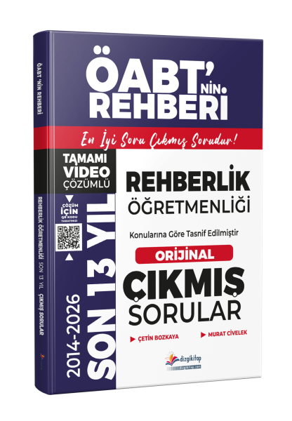 Dizgi Kitap 2027 MEB-AGS ÖABT Rehberlik Öğretmenliği Son 13 Yıl Orijinal Video Çözümlü Çıkmış Sorular Çetin Bozkaya Murat Civelek 4. Baskı - İADESİZDİR.