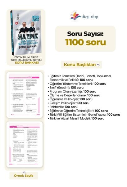 Dizgi Kitap 2027 MEB-AGS Hazine Eğitim Bilimleri ve Türk Milli Eğitim Sistemi Tamamı Video Çözümlü Soru Bankası - Ziya Sümer, Özgür Hamal