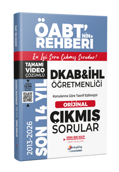 Dizgi Kitap 2027 MEB-AGS ÖABT DKAB İHL Son 14 Yıl Orijinal Video Çözümlü Çıkmış Sorular 4. Baskı Zarif Muallime Esra Işık Kulp