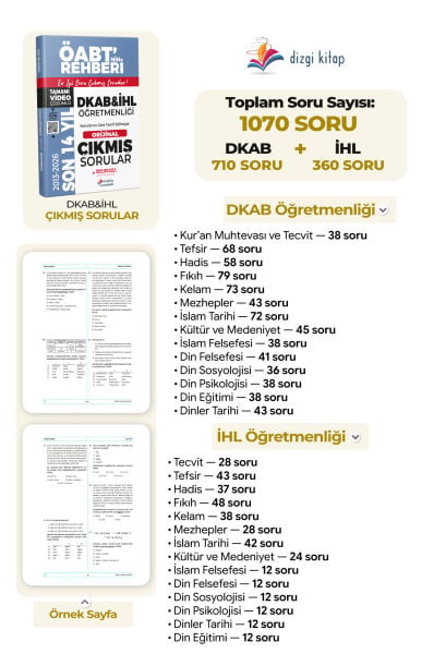 Dizgi Kitap 2027 MEB-AGS ÖABT DKAB İHL Son 14 Yıl Orijinal Video Çözümlü Çıkmış Sorular 4. Baskı Zarif Muallime Esra Işık Kulp