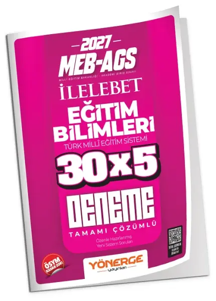 Yönerge 2027 MEB-AGS Eğitim Bilimleri İLELEBET 30x5 Deneme Çözümlü Yönerge Yayınları