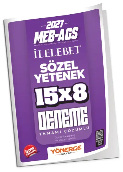 Yönerge 2027 MEB-AGS Sözel Yetenek İLELEBET 15x8 Deneme Çözümlü Yönerge Yayınları